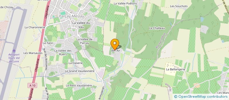 localisation de l'entreprise AZHA à ROCHECORBON