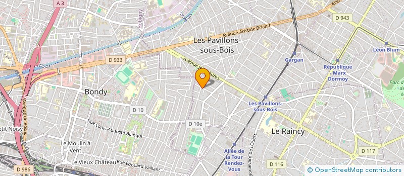 localisation de l'entreprise AZI BAT à LES PAVILLONS-SOUS-BOIS