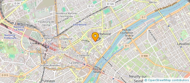 localisation de l'entreprise AZIMETECH à COURBEVOIE