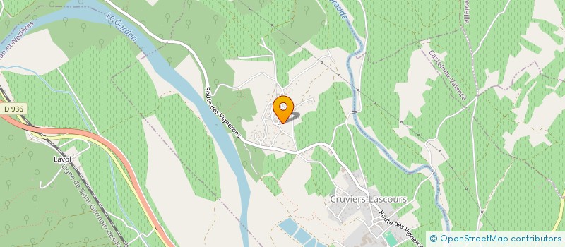 localisation de l'entreprise AZIMUT à CRUVIERS-LASCOURS