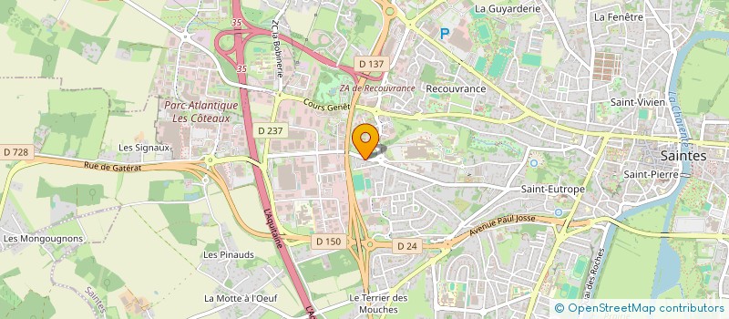 localisation de l'entreprise AZIMUT  SAINTES