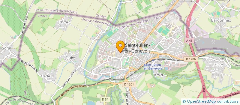 localisation de l'entreprise AZIMUT OUEST  SAINT-JULIEN-EN-GENEVOIS