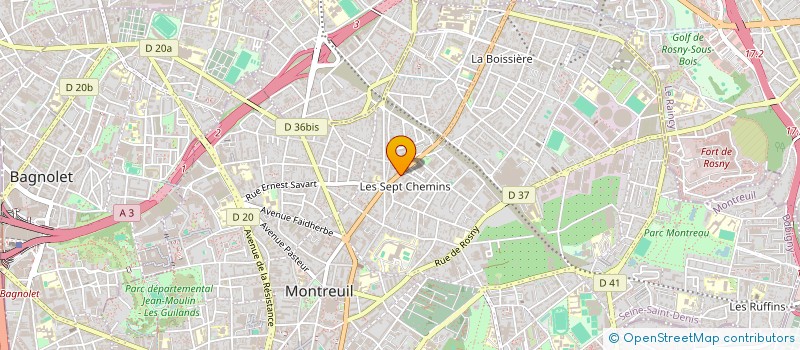 localisation de l'entreprise AZIMUTES COMPAGNIE à MONTREUIL