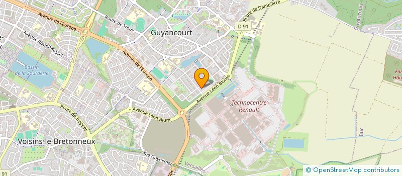 localisation de l'entreprise AZL ENGINEERING à GUYANCOURT