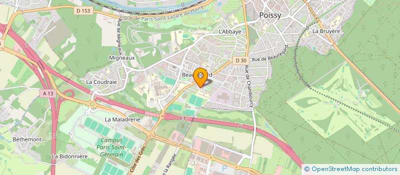 localisation de l'entreprise AZM  POISSY