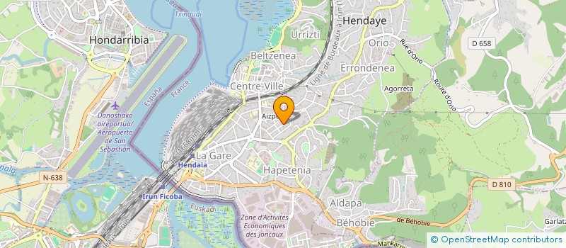 localisation de l'entreprise AZOKA à HENDAYE
