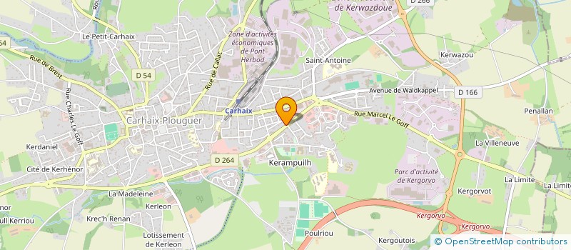 localisation de l'entreprise AZOMENE à CARHAIX-PLOUGUER
