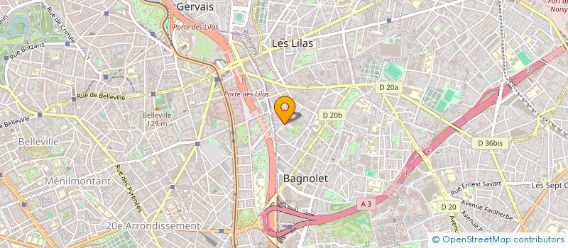 localisation de l'entreprise AZORE à BAGNOLET