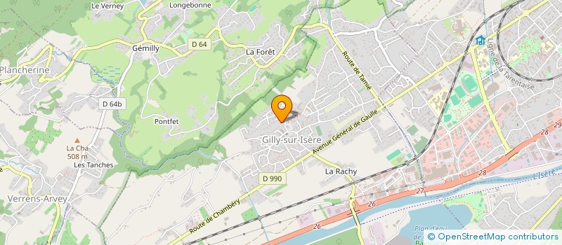 localisation de l'entreprise AZOTEA  GILLY-SUR-ISERE