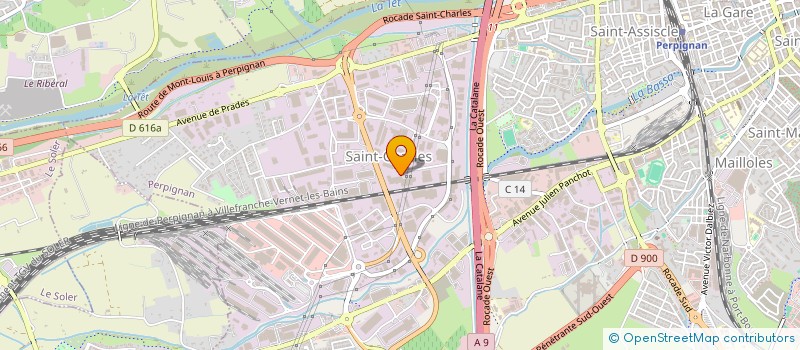 localisation de l'entreprise AZU SERVICES  PERPIGNAN