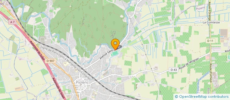 localisation de l'entreprise AZUEBAR  PIOLENC