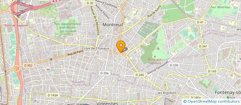 localisation de l'entreprise AZUL MEDIA à MONTREUIL