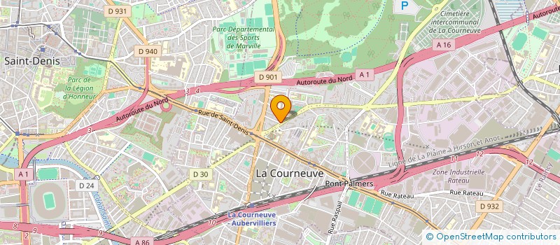 localisation de l'entreprise AZULSOFT à LA COURNEUVE
