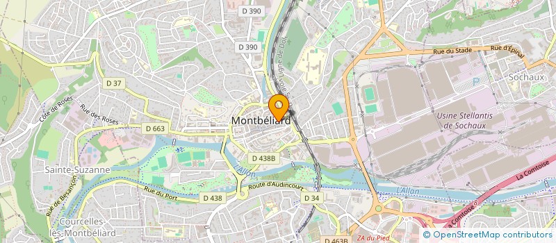 localisation de l'entreprise AZUR à MONTBELIARD