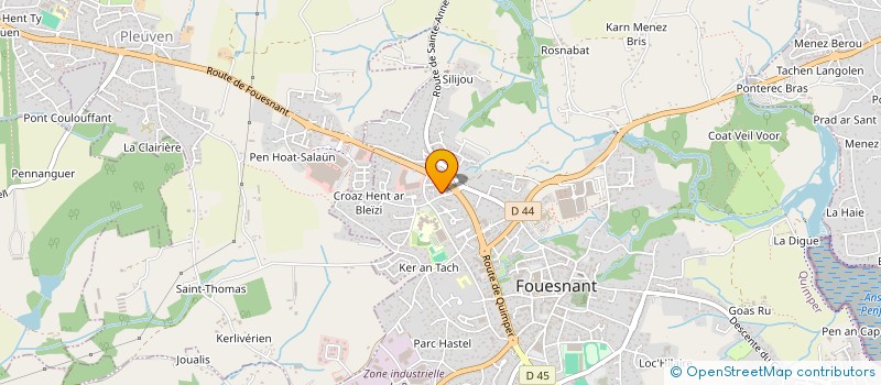 localisation de l'entreprise AZUR  SAINT-EVARZEC