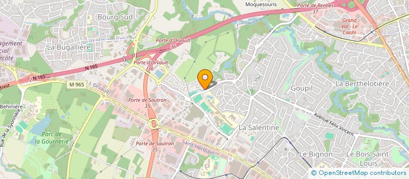 localisation de l'entreprise AZUR à ORVAULT