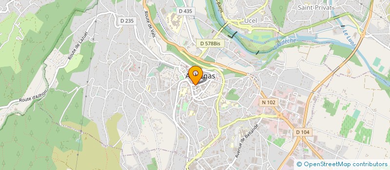 localisation de l'entreprise AZUR à AUBENAS