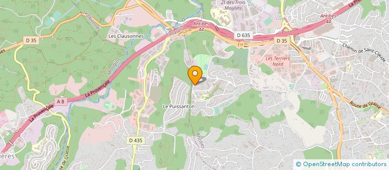 localisation de l'entreprise AZUR ACCES ELEVATIONS à ANTIBES