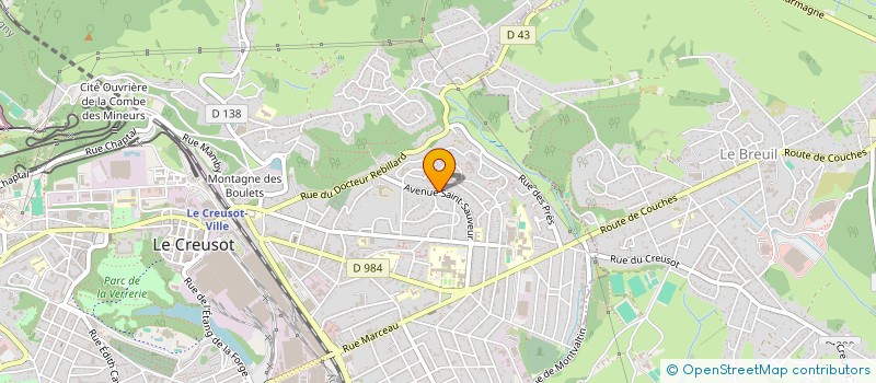 localisation de l'entreprise AZUR AMBULANCE SARL à LE CREUSOT
