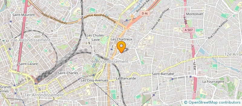 localisation de l'entreprise AZUR AMBULANCES à MARSEILLE