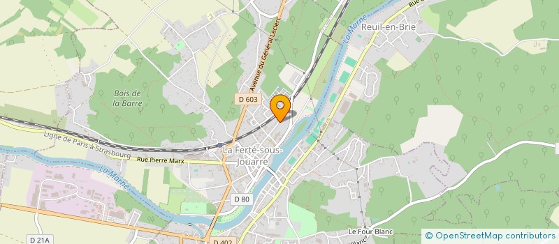localisation de l'entreprise AZUR AMBULANCES à LA FERTE-SOUS-JOUARRE