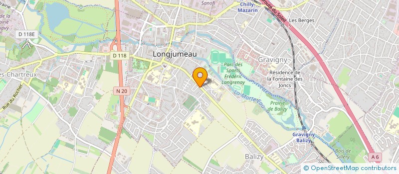 localisation de l'entreprise AZUR'AUTO à LONGJUMEAU