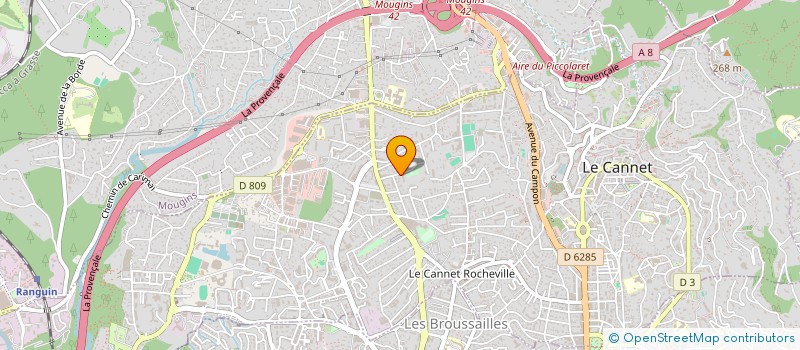 localisation de l'entreprise AZUR BAINS COMPETENCES ETANCHEITE à LE CANNET