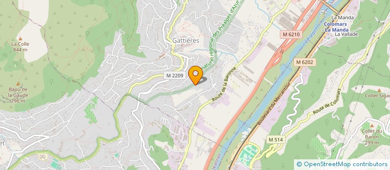 localisation de l'entreprise AZUR BAT GATTIERES  GATTIERES