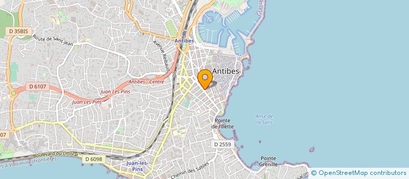 localisation de l'entreprise AZUR BAT INVEST à ANTIBES