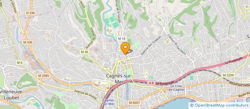 localisation de l'entreprise AZUR BATIMENT à CAGNES-SUR-MER