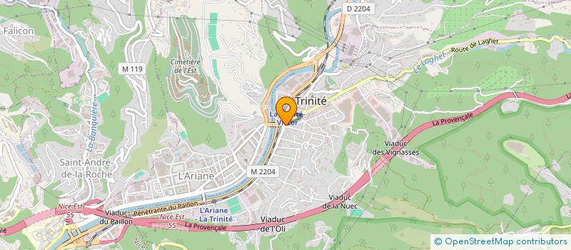 localisation de l'entreprise AZUR BATIMENT CONSTRUCTION  DRAP