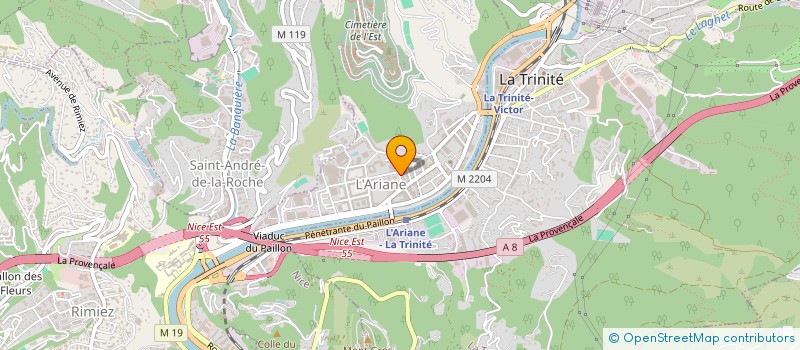 localisation de l'entreprise AZUR BATIMENT ET VILLAS à NICE
