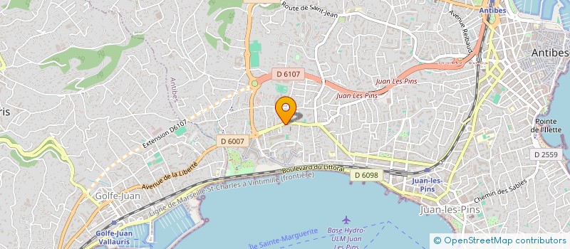 localisation de l'entreprise AZUR BATTERIES DIFFUSION à ANTIBES