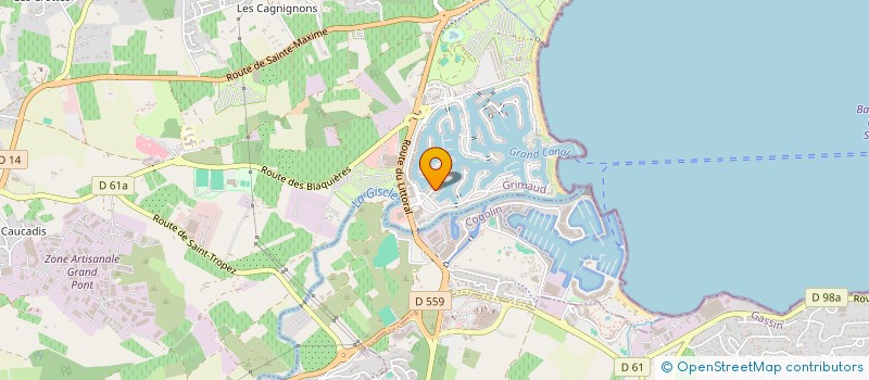 localisation de l'entreprise AZUR BEACH &CO à GRIMAUD