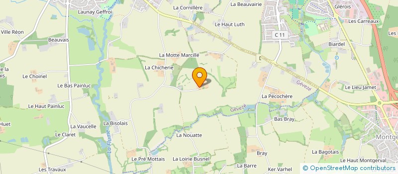 localisation de l'entreprise AZUR BRETAGNE CONSTRUCTION  GEVEZE