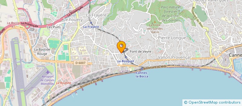 localisation de l'entreprise AZUR BUREAU ORGANISATION à CANNES