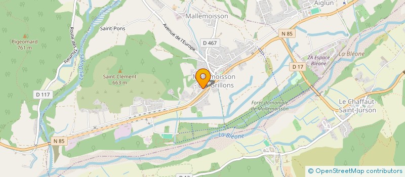 localisation de l'entreprise AZUR CARRELAGE - CARRELEUR ET FACADIER - RAPHAEL PIERRET  MALLEMOISSON