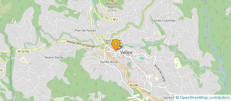 localisation de l'entreprise AZUR CAVE à VENCE