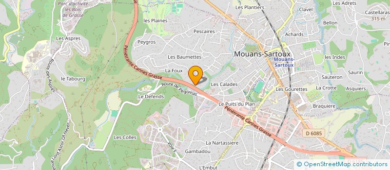 localisation de l'entreprise AZUR CERAMIC  MOUANS-SARTOUX