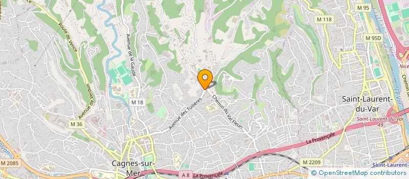 localisation de l'entreprise AZUR CHAUFFAGE TECHNIQUE à CAGNES-SUR-MER