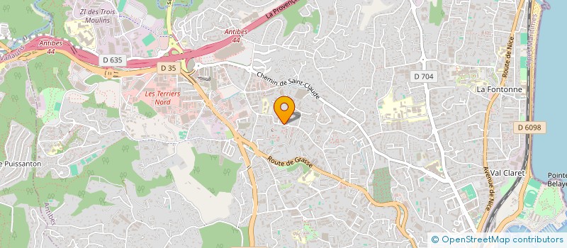 localisation de l'entreprise AZUR CLEANING SERVICES à ANTIBES