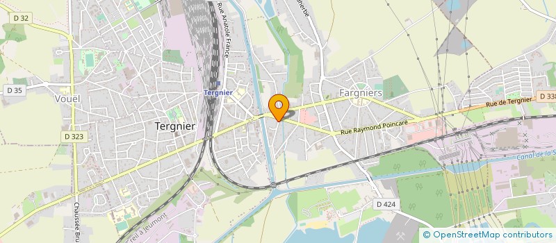 localisation de l'entreprise AZUR CLIM  TERGNIER