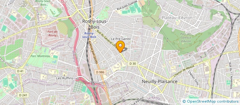 localisation de l'entreprise AZUR COIFFURE à ROSNY-SOUS-BOIS