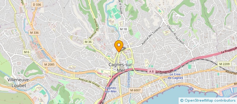 localisation de l'entreprise AZUR COIFFURE à CAGNES-SUR-MER