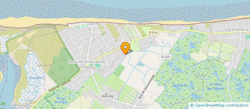 localisation de l'entreprise AZUR CONFORT  MERVILLE-FRANCEVILLE-PLAGE