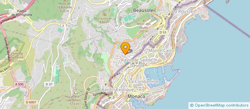 localisation de l'entreprise AZUR CONFORT à BEAUSOLEIL