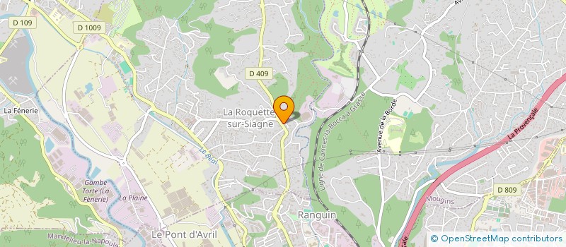 localisation de l'entreprise AZUR CONFORT HABITAT à LA ROQUETTE-SUR-SIAGNE