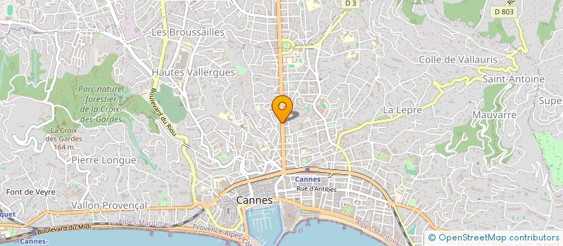 localisation de l'entreprise AZUR CONSEILS PROPRETE ET SERVICES à CANNES