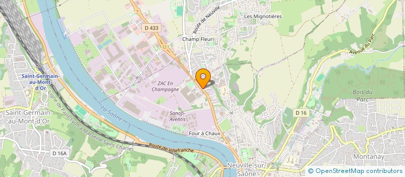 localisation de l'entreprise AZUR CONSTRUCTION à NEUVILLE-SUR-SAONE