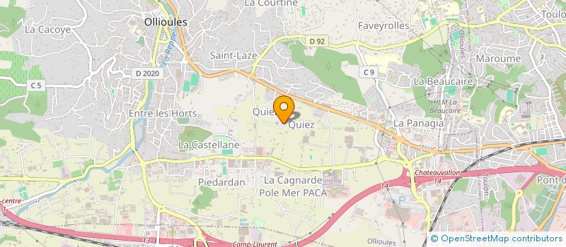 localisation de l'entreprise AZUR CONSTRUCTIONS PRO  OLLIOULES